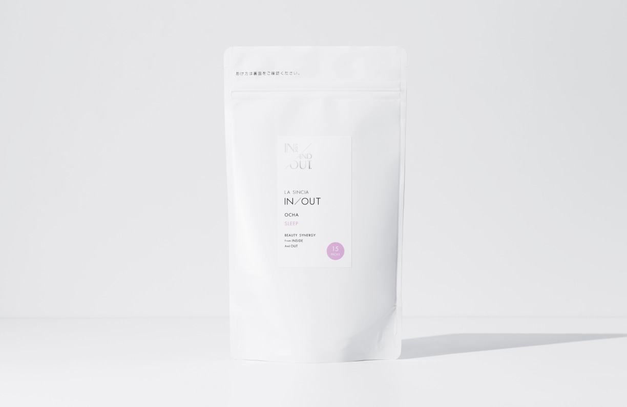 ラシンシア IN/OUT（インアウト） 眠茶パッケージ画像